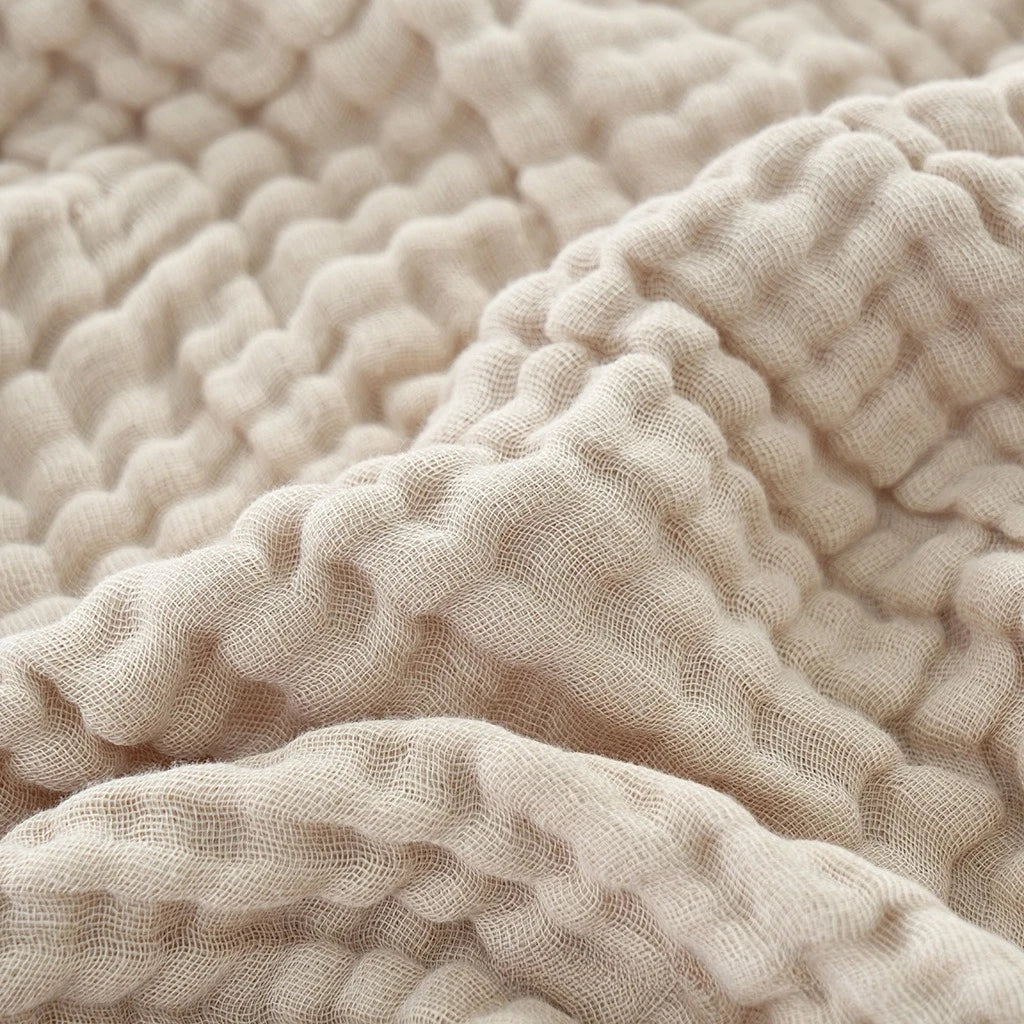 Six-Layer Muslin Cotton Blanket 150x200 cm Lightweight Gauze Weave Baby Child Adult Summer Throw Bedspread | Sansoti