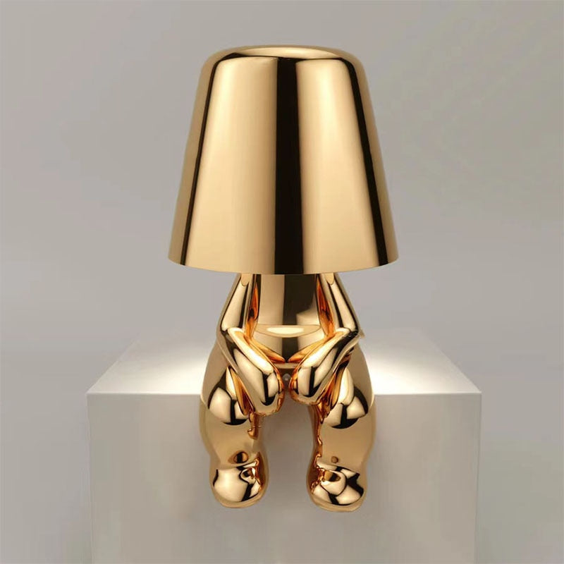 Lampe de table LED Rechargeable Dimmable Résine Aluminium 3W USB Lampe d'ambiance Salon Chambre Moderne | Restfield