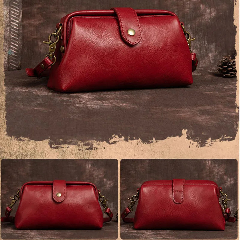 Handgemaakte Retro Schoudertas Leer Vintage Crossbody Dames Handtas Bohemian Stijl Draagtas Everyday | Sansoti