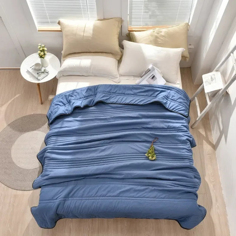 Summer Blanket Cooling Effect Polyester 100-200 cm Breathable Lightweight Thin for Warm Nights Bedroom | Sansoti