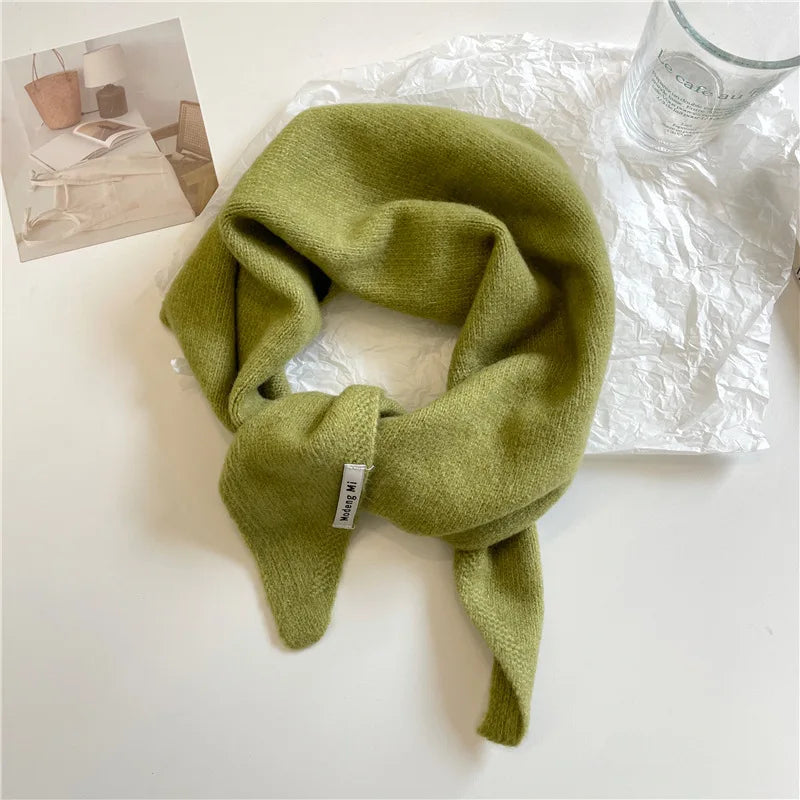 Gestricktes dreieckiges Wolltuch für Damen und Herren, Kaschmir, Winteraccessoire, lässig, elegant und bequem | Sansoti