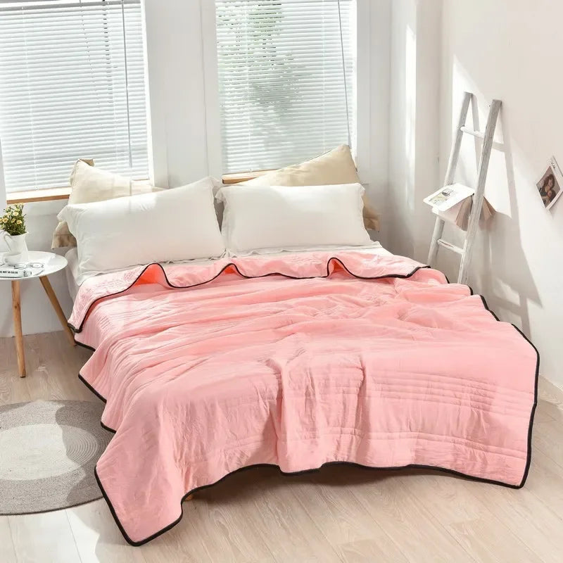Summer Blanket Cooling Effect Polyester 100-200 cm Breathable Lightweight Thin for Warm Nights Bedroom | Sansoti