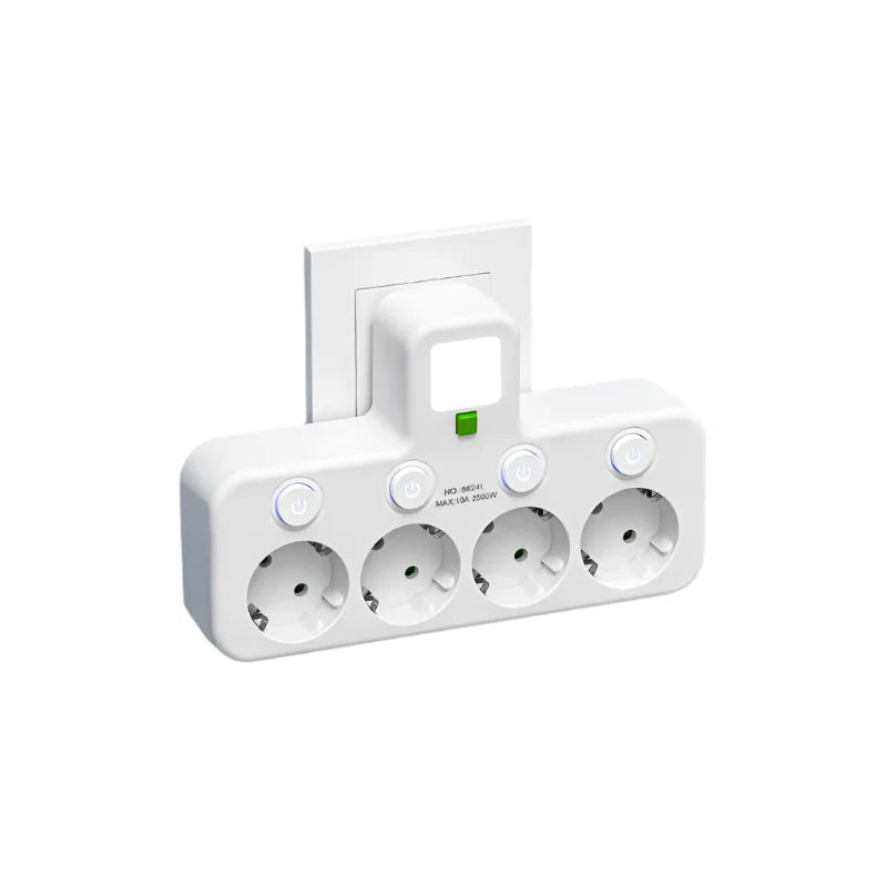 Multiprise multiple avec USB et USB-C, interrupteur et protection contre les surtensions | Restfield