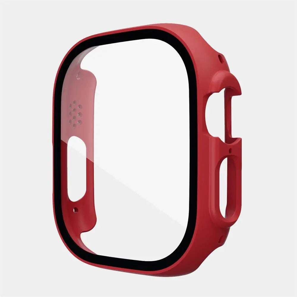 Protective Polycarbonate Glass Smartwatch Case 49mm Transparent Black Rose Gold Green Scratch-Resistant Watch | Sansoti