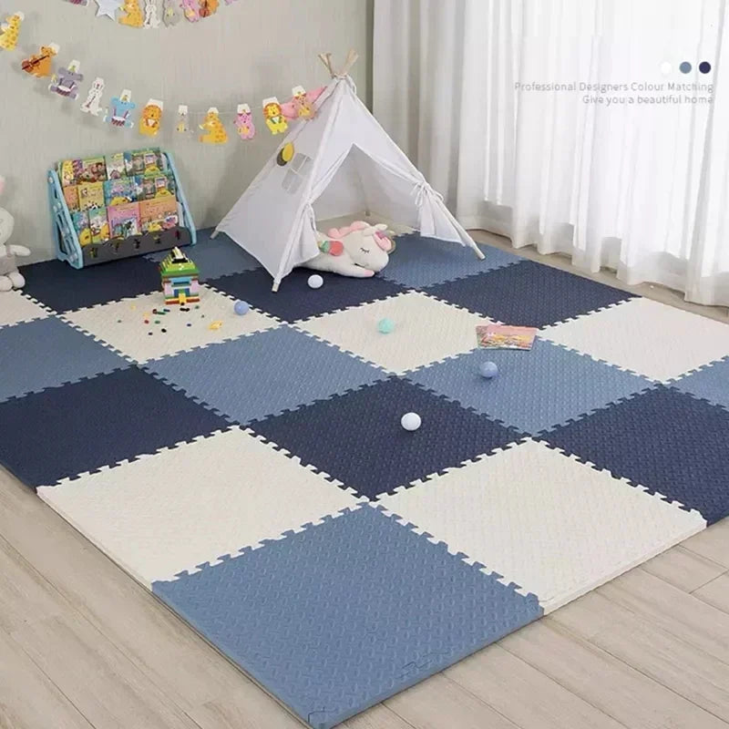 Tapis Puzzle Bébé Mousse EVA Dalles 30x30cm Antidérapant Tapis de Jeu Enfants Tapis Ramper Sol Doux Chambre Bébé Salle de Jeu | Restfield
