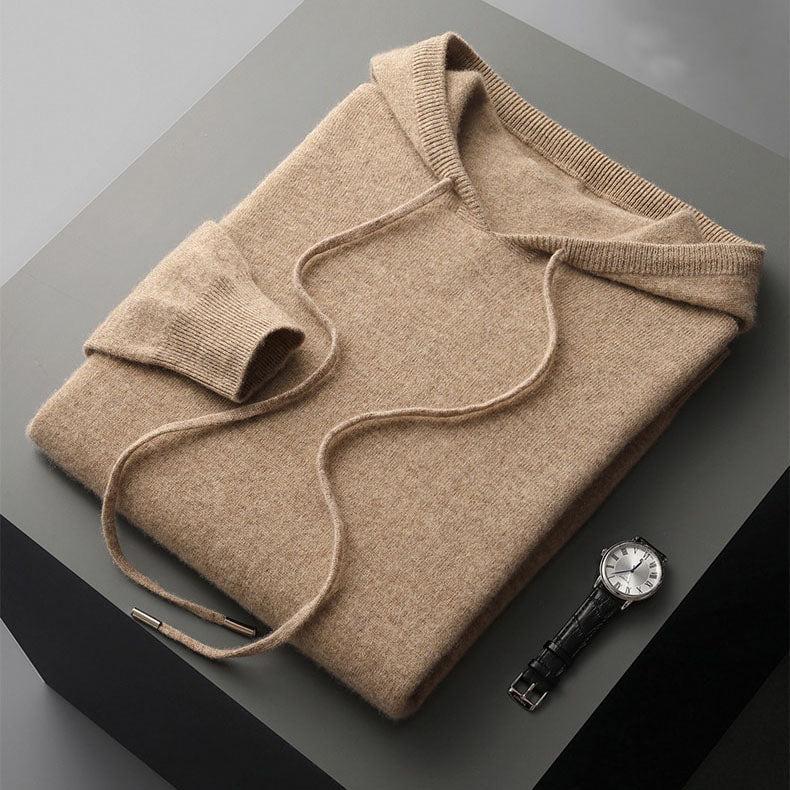 Wollen Hoodie met Capuchon voor Heren – Warm en Ademend Merino Trui – Thermoregulerende Outdoorkleding – Meerdere Kleuren | Sansoti