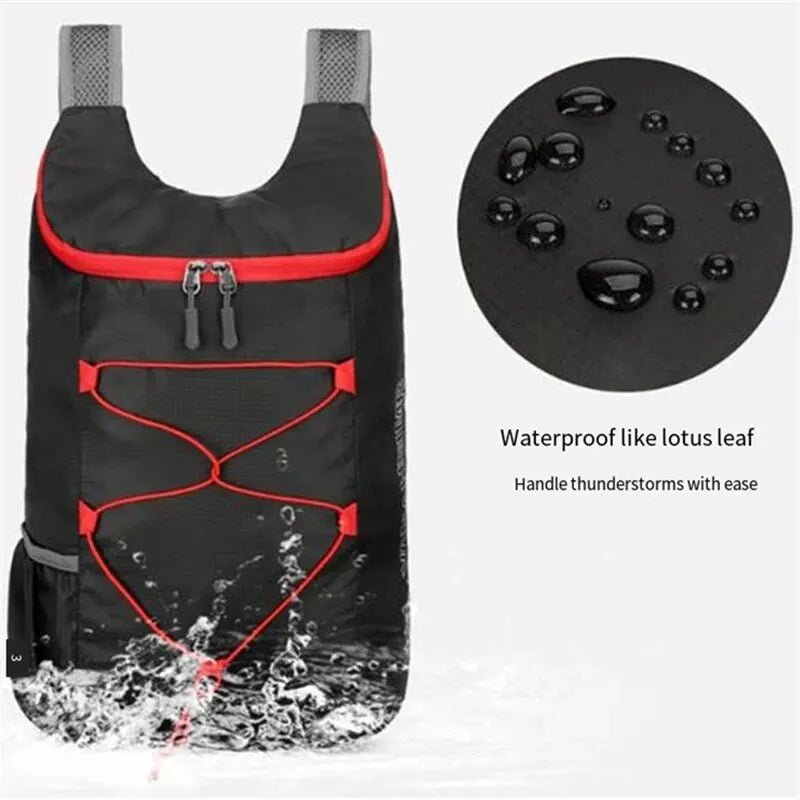 Foldable Daypack 20L Waterproof Polyester Black Gray Blue Green Orange Hiking Camping Travel | Sansoti