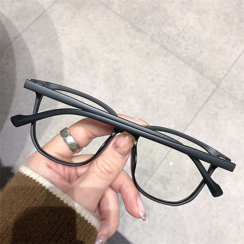 Prescription Glasses for Nearsightedness with Anti-Blue Light Filter | Unisex Oversized Frame | Reduces Eye Fatigue | Sansoti