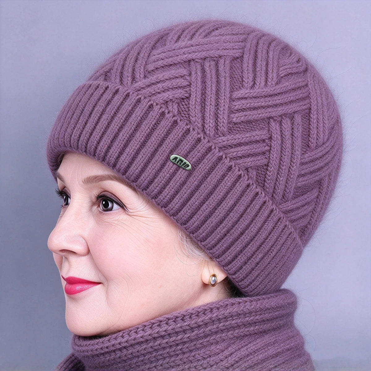 Wintermuts voor dames, dikke, thermische muts met zachte voering, modieuze, warme gebreide muts met opgerolde rand, ideaal voor koud weer, een perfect cadeau voor moeder.
