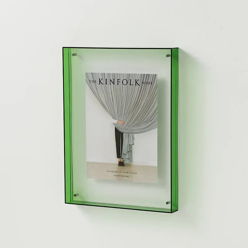 Transparante Acryl Fotolijst Staand Klein 11x14 15x19 Dubbelzijdig Bureaulijstje Modern Fotoframe Design | Sansoti