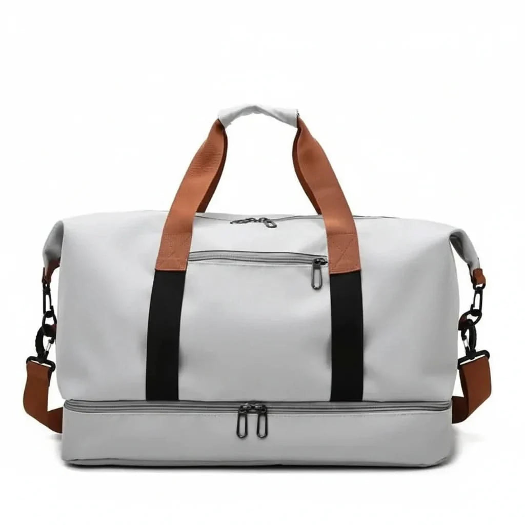 Sporttasche mit Schuhfach und Nass-Trocken-Fach, 46x25x28cm, wasserdichte Reisetasche für Fitnessstudio, Gym und Wochenendtrips | Sansoti