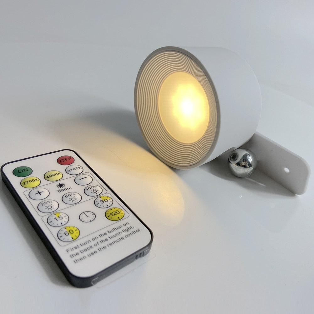 Draadloze Wandlamp met Afstandsbediening – Magnetisch Dimbaar Leeslampje voor Slaapkamer en Woonkamer | Sansoti