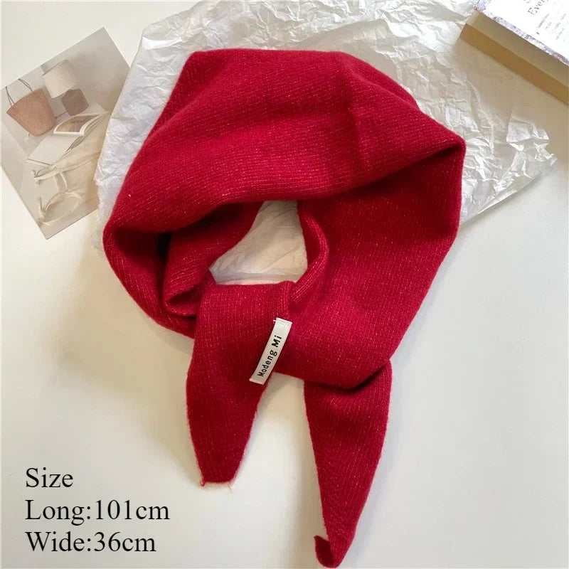 Gestricktes dreieckiges Wolltuch für Damen und Herren, Kaschmir, Winteraccessoire, lässig, elegant und bequem | Sansoti