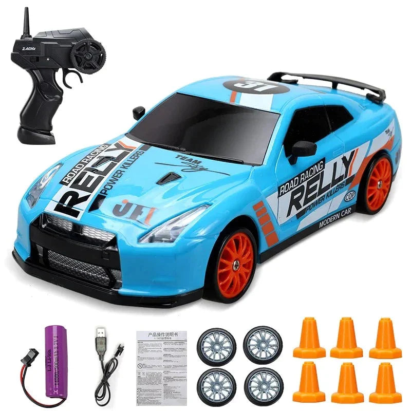 Minidrifter speelgoedauto RC-auto drift racer 2.4GHz afstandsbediening snelheid indoor outdoor kids jongens meisjes cadeau radiobestuurbare auto elektrisch voertuig | Sansoti