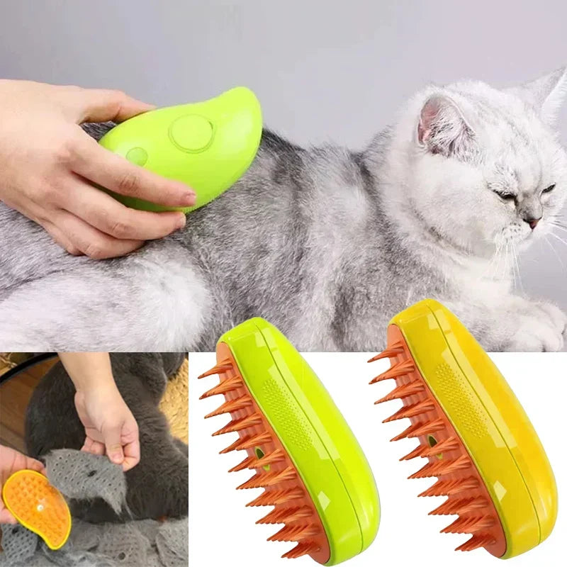 Verzorgingsborstel voor Katten en Honden met Stoomfunctie 3-in-1 Massage Kammen Vachtverzorging Huisdieren | Sansoti