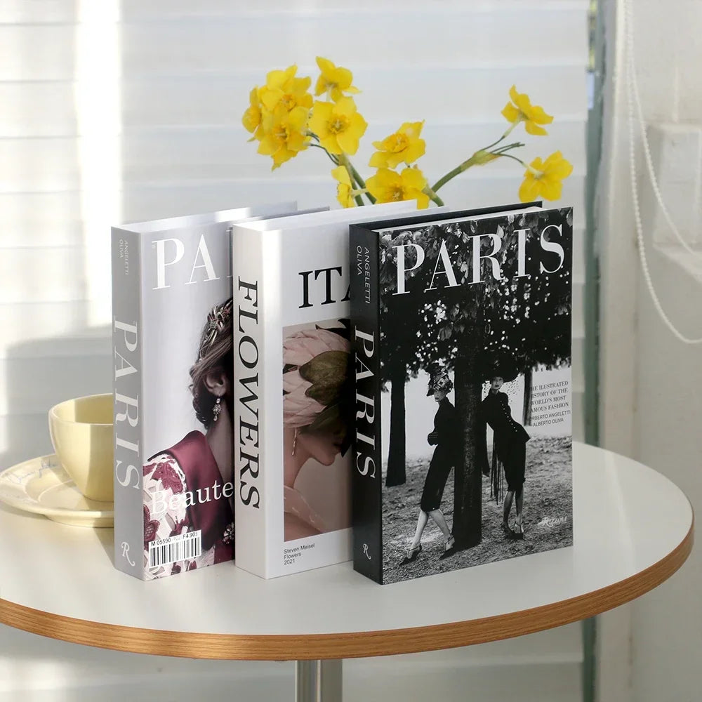 Décoration table basse Ensemble de 3 livres Design pliable Table basse style | Restfield