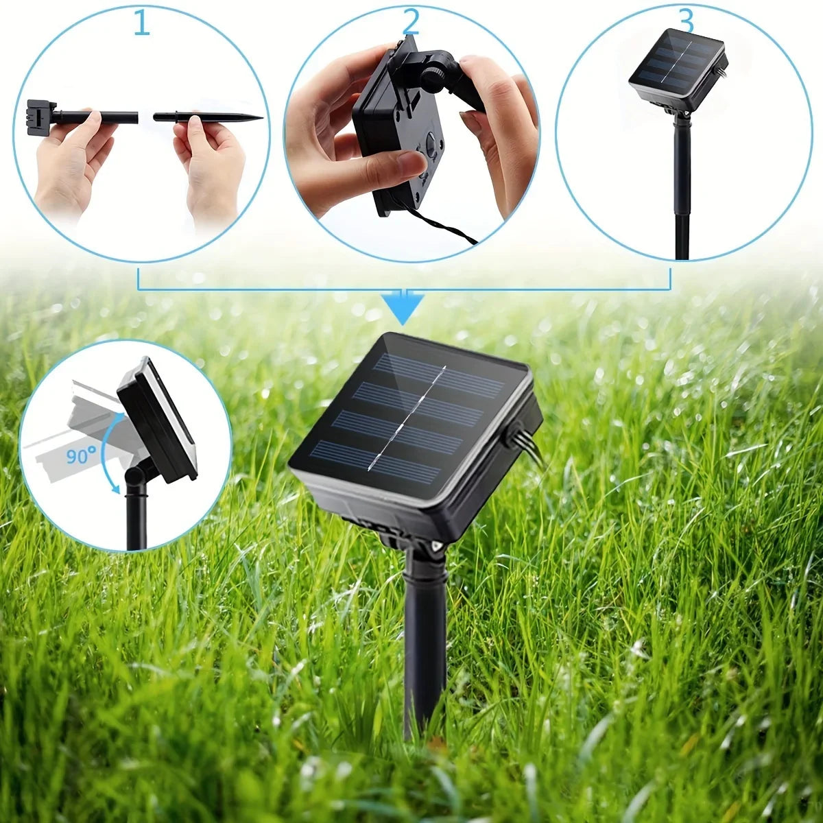 Solar Henneptouw Tuinverlichting 5 Meter met Warm LED-licht | Sansoti