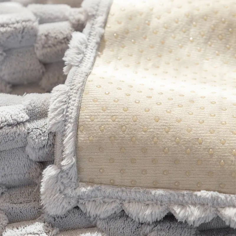 Fluweelzachte Plaid met Antislip – Luxe Comfort voor Bank & Bed in Diverse Kleuren | Sansoti