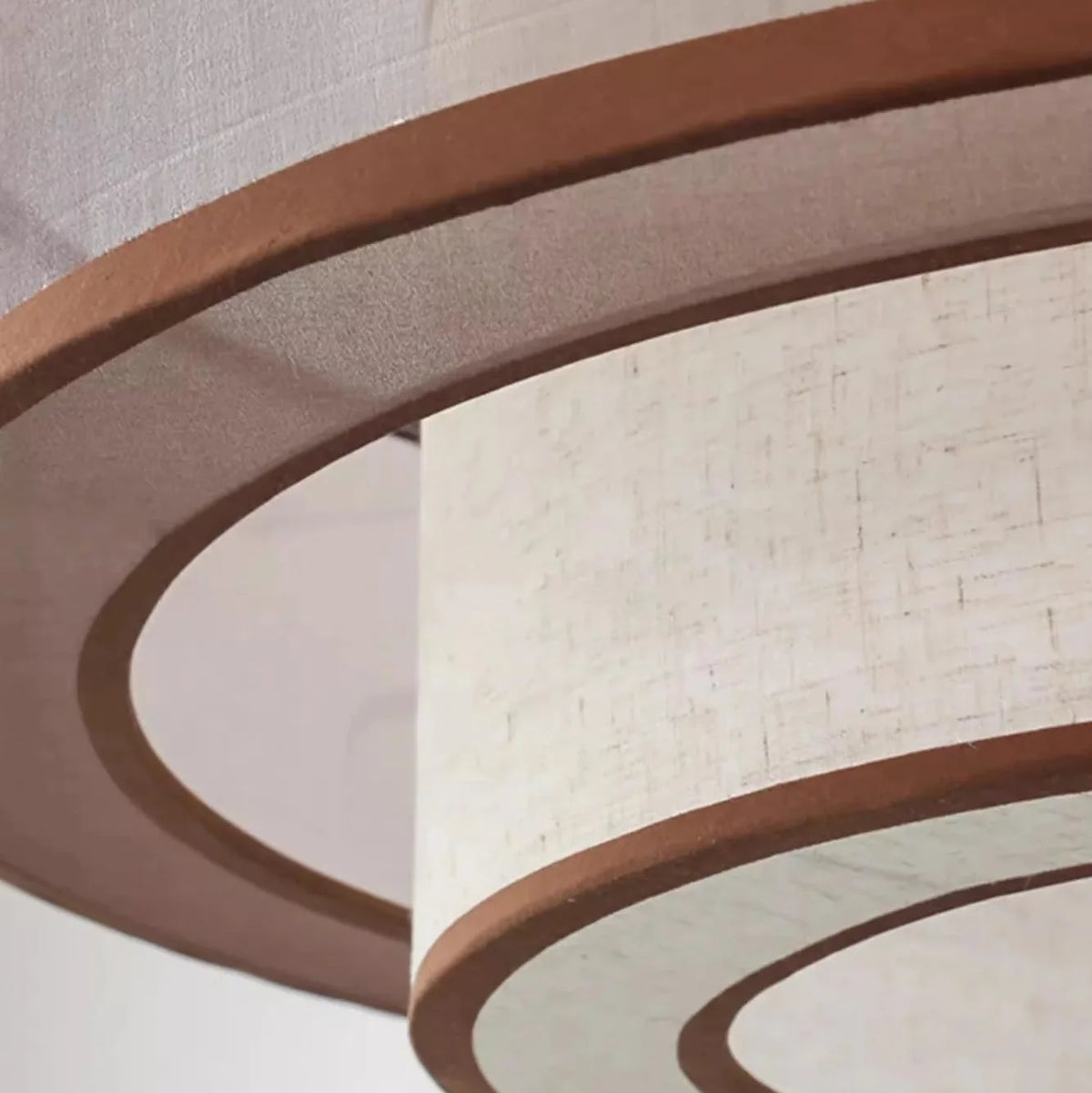 Gelaagde Hanglamp met Dubbele Stoffen Kap Ø50-80cm Inclusief LED Verlichting voor Eetkamer Slaapkamer | Sansoti