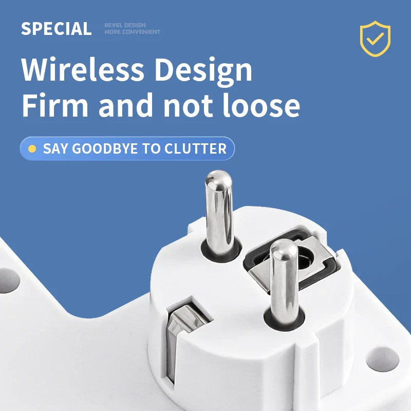Multiprise multiple avec USB et USB-C, interrupteur et protection contre les surtensions | Restfield