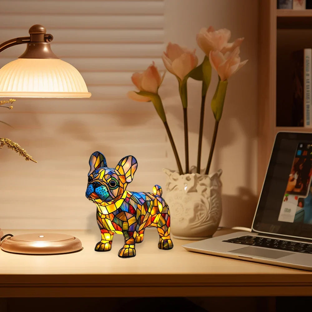 Hondenlampen Set – Handgemaakte LED Hondenlampen Meerdere Rassen Decoratief Warm Licht USB Batterij Woonkamer | Sansoti