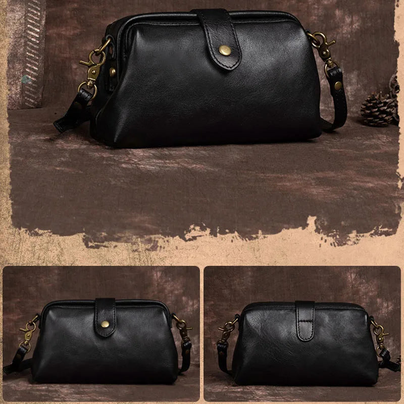 Handgemaakte Retro Schoudertas Leer Vintage Crossbody Dames Handtas Bohemian Stijl Draagtas Everyday | Sansoti