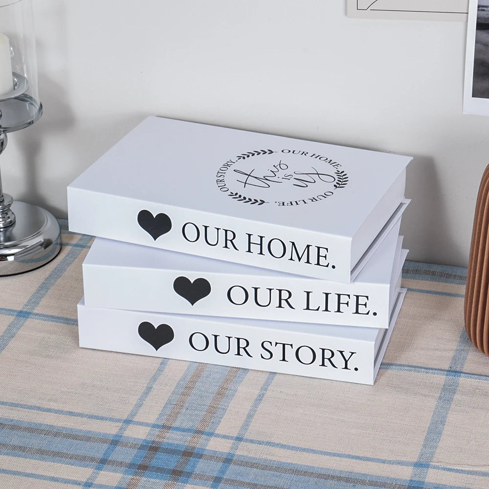 Décoration table basse Ensemble de 3 livres Design pliable Table basse style | Restfield