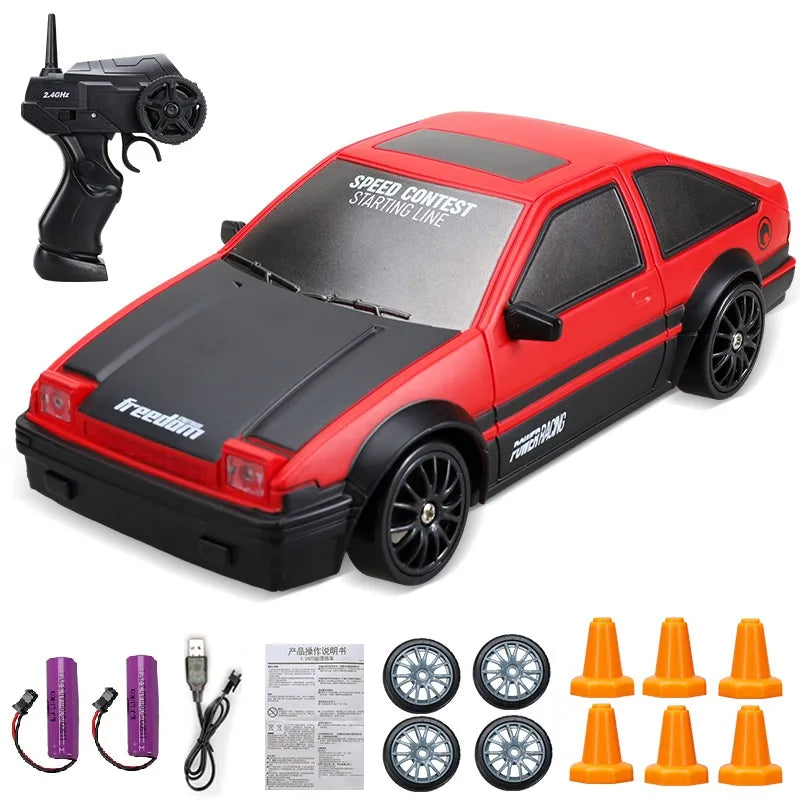 Minidrifter speelgoedauto RC-auto drift racer 2.4GHz afstandsbediening snelheid indoor outdoor kids jongens meisjes cadeau radiobestuurbare auto elektrisch voertuig | Sansoti