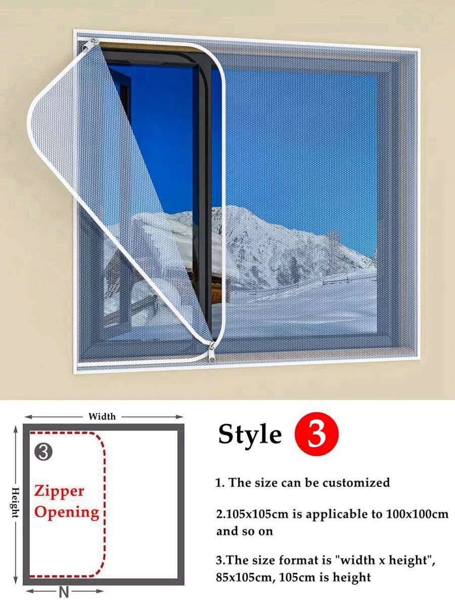 Doppelschichtige Fensterfolie mit selbstklebendem Reißverschluss für optimale Wärmeisolierung, transparent, energiesparend | Sansoti