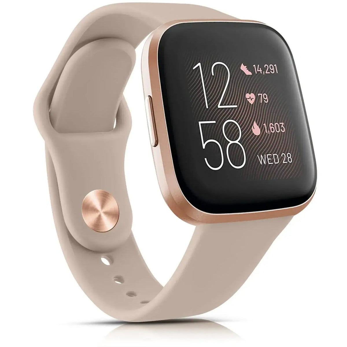 Wasserbeständiges, verstellbares Silikon-Smartwatch-Armband, Sportuhr-Armband, kompatibel mit Fitbit, aktiv | Sansoti