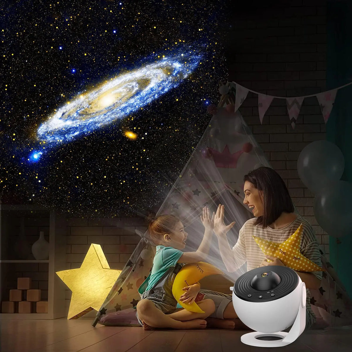 Star Projector 360° Rotatable with 13 Projection Discs Night Light Space Starry Sky Galaxy Ambient Lighting | Sansoti