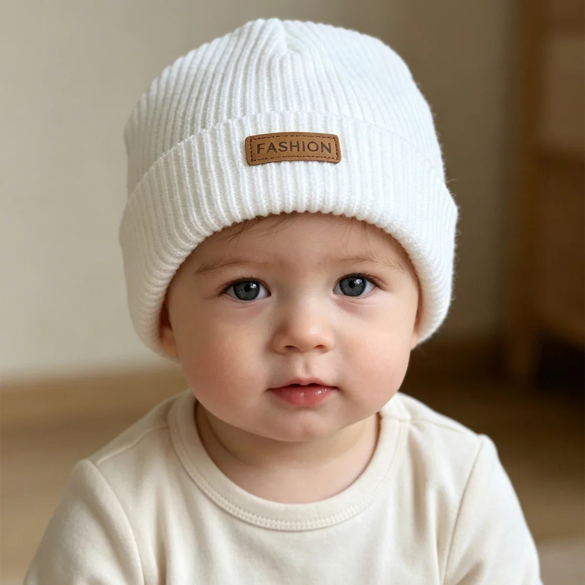 Gestrickte Babymütze Herbst Winter Warm Weich Bequem Für Kleine Kinder Unisex Kopfbedeckung Mützchen Kleinkind | Sansoti