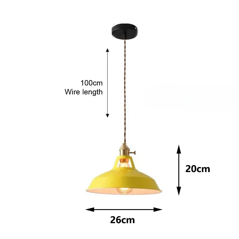 Aluminium hanglamp met E27 fitting in 8 moderne kleuren | Sansoti