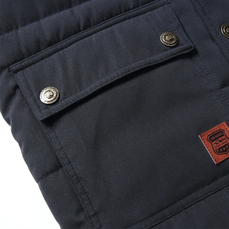 Gesteppte Herren-Weste, ärmellos, wasserabweisend, winterliche Outdoor-Casual-Jacke, atmungsaktiv, warm und komfortabel | Sansoti