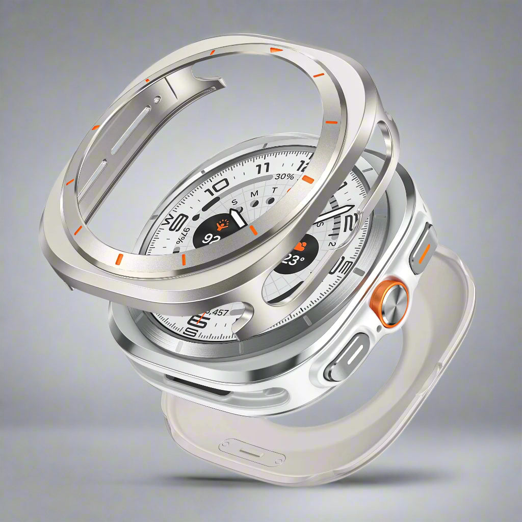 Smartwatch Protective Case Titanium Alloy 47mm Screen Housing Band Compatible Watch Accessory Stylish | Sansoti