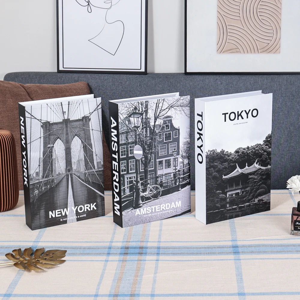 Décoration table basse Ensemble de 3 livres Design pliable Table basse style | Restfield