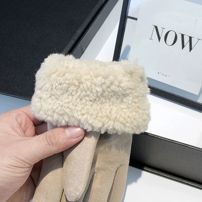 Fleece Dameshandschoenen Touchscreen Winter Winddicht Warm Sporthandschoenen voor Buitenactiviteiten Fietsen | Sansoti