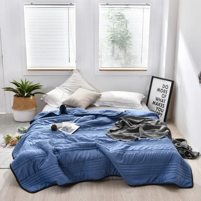 Summer Blanket Cooling Effect Polyester 100-200 cm Breathable Lightweight Thin for Warm Nights Bedroom | Sansoti
