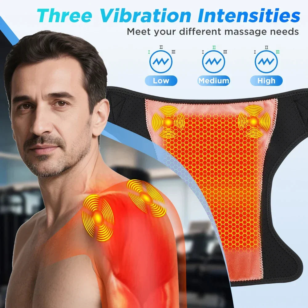 Electric Joint Massager with Heat and Vibration for Shoulder Elbow Knee Pain Relief App Control | Sansoti