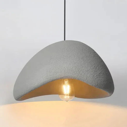 Minimalistische Hanglamp met Natuurlijke Textuur en Warm Sfeerlicht voor Eetkamer en Woonkamer | Sansoti