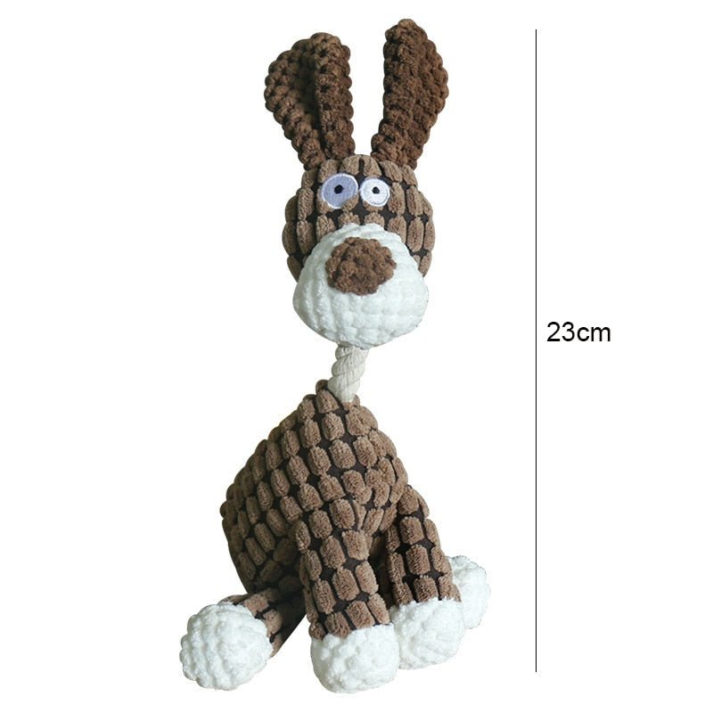 Pluche Hondenspeelgoed Knuffeldieren Stevig en Interactief voor Alle Hondenrassen Speelsheid Stimuleren Knauwen Apporteren Kauwbestendig Design | Sansoti