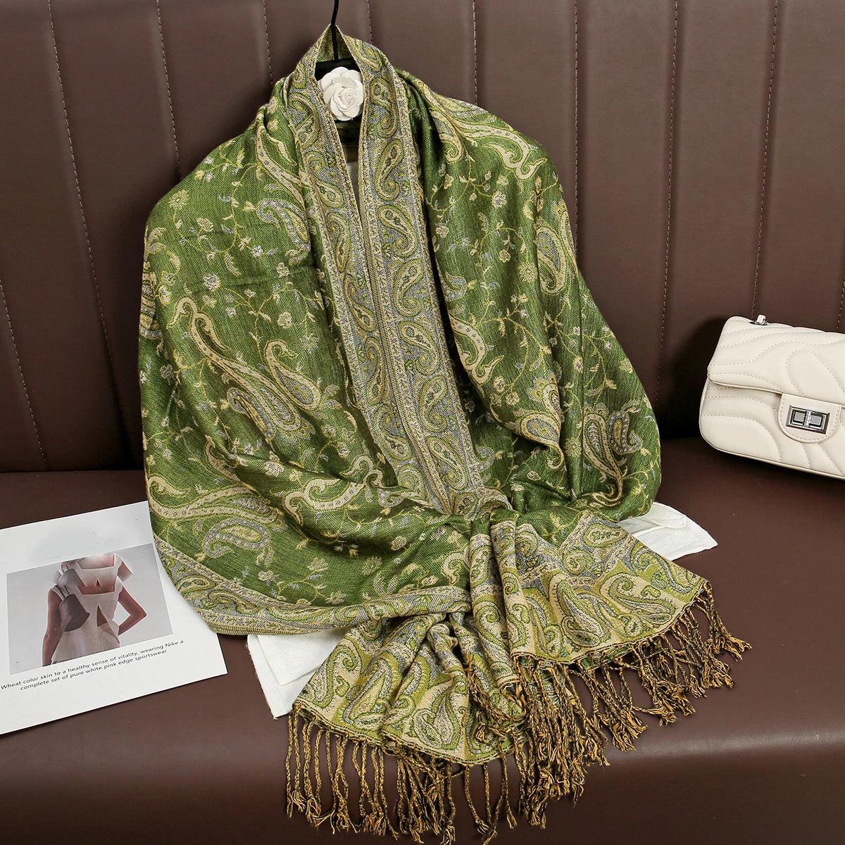 Pashmina Wrap Cashmere-look Women's 70x190cm Soft Winter Scarf Four Seasons Warm Foulard Elegant Scarf | Sansoti