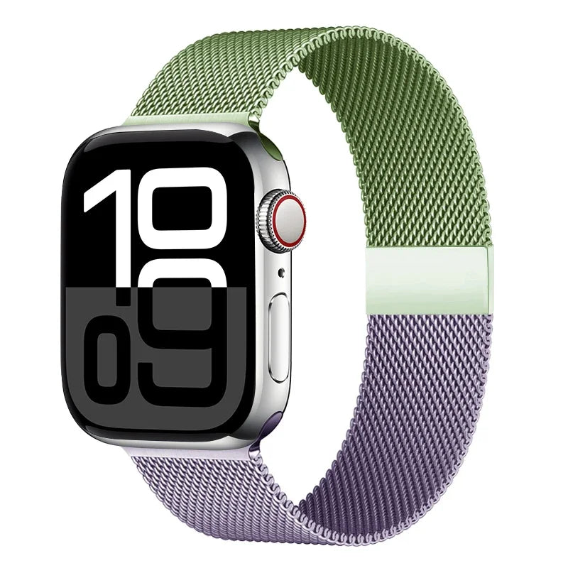 Milanaise-Mesh-Uhrenarmband Edelstahl Verstellbarer Magnetverschluss Smartwatch 38-49 mm Armband-Zubehör | Sansoti