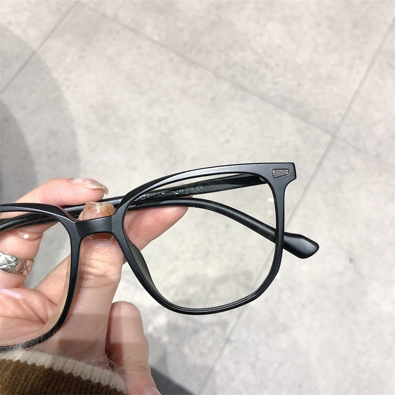 Prescription Glasses for Nearsightedness with Anti-Blue Light Filter | Unisex Oversized Frame | Reduces Eye Fatigue | Sansoti