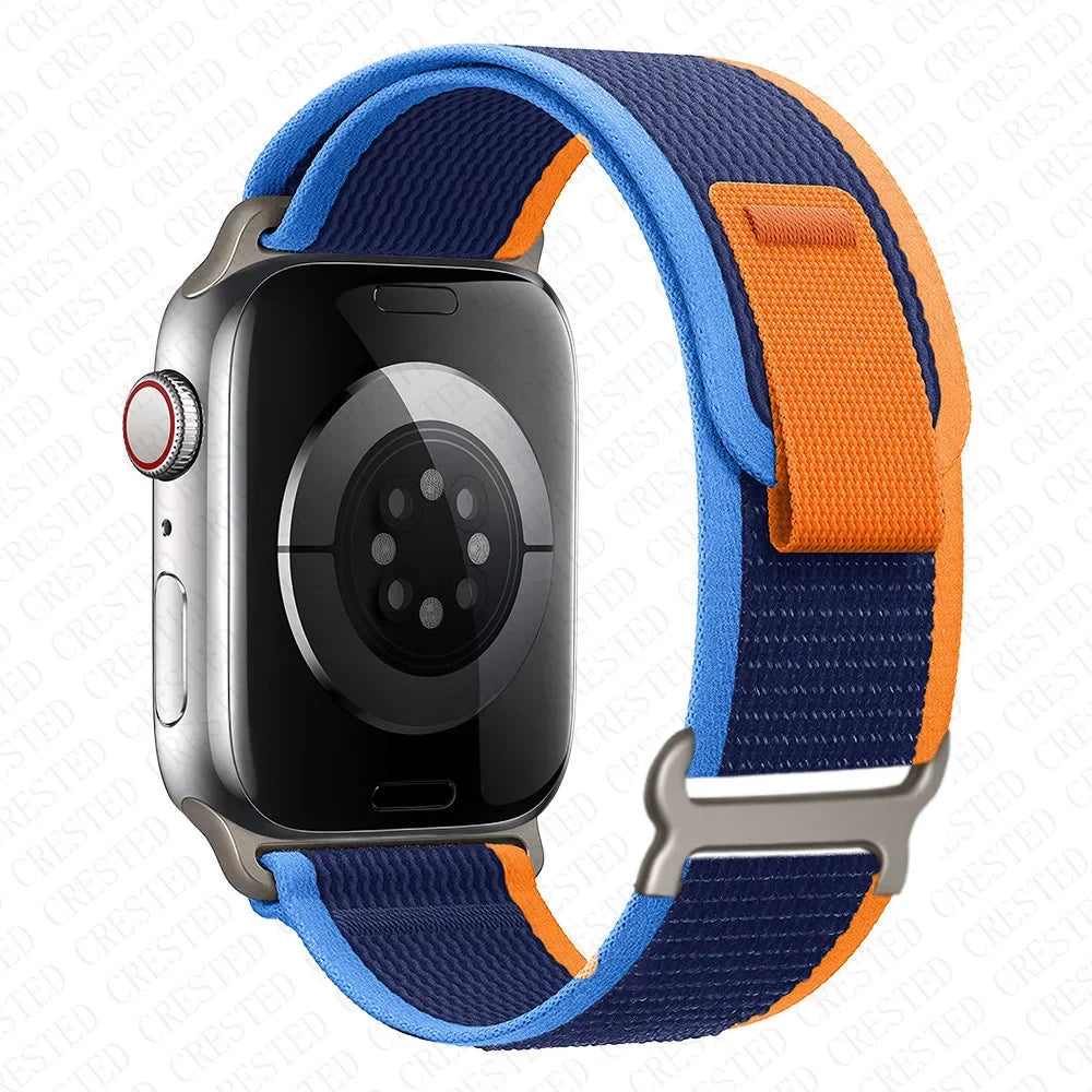 Bracelet de smartwatch en nylon Trail Loop, bracelet sport réglable avec boucle durable, bracelet multicolore pour poignet, actif | Sansoti