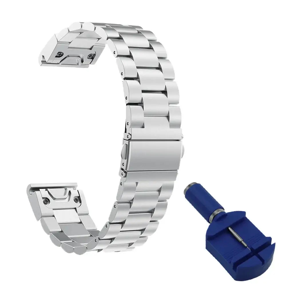 Edelstahlarmband für Smartwatches mit QuickFit-System, 20 mm, 22 mm, 26 mm, Gold, Silber, Schwarz, Armband für Uhren | Sansoti