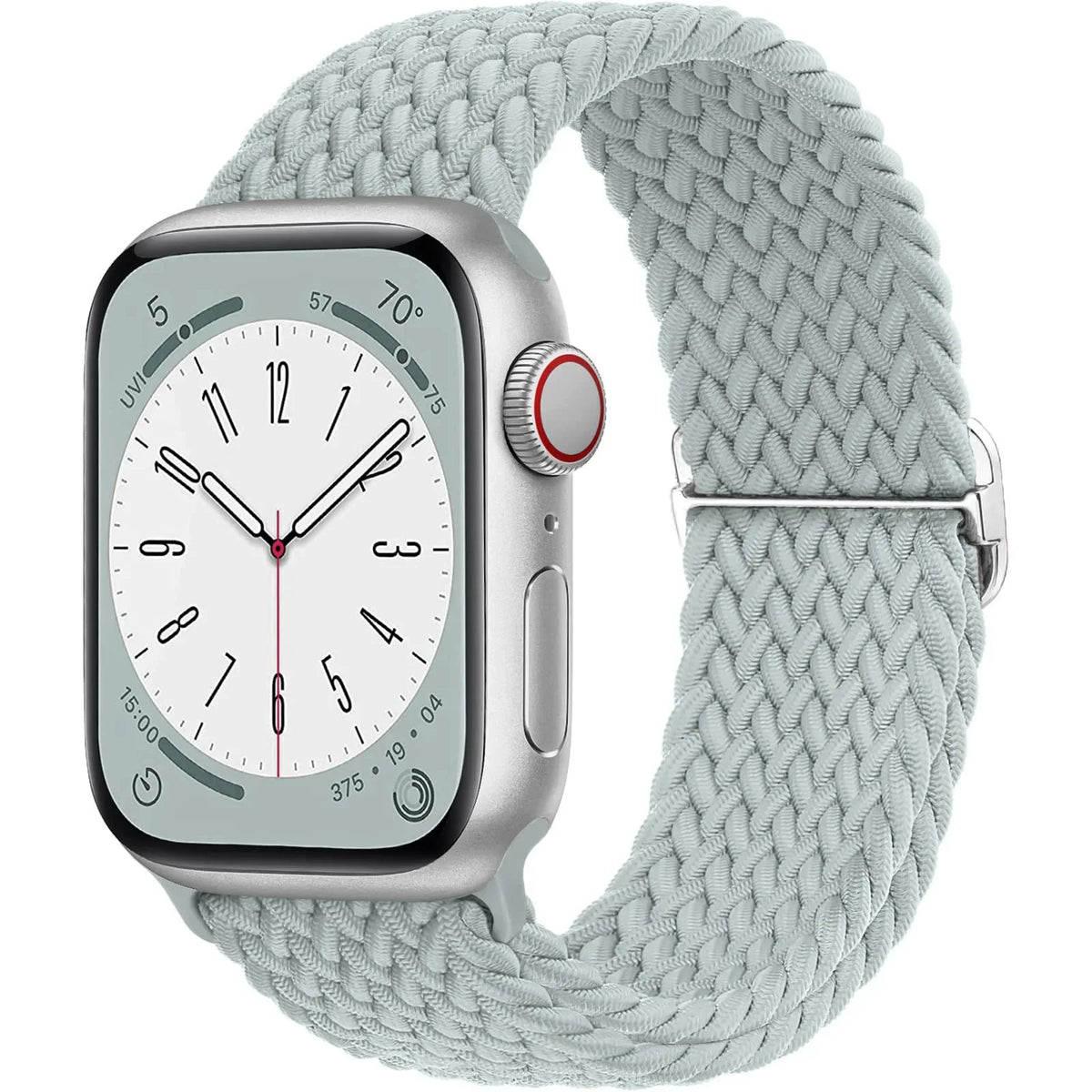 Elastisch gevlochten nylon smartwatch-bandje, 38–49 mm, verstelbaar en ademend, sportband voor Apple Watch | Sansoti