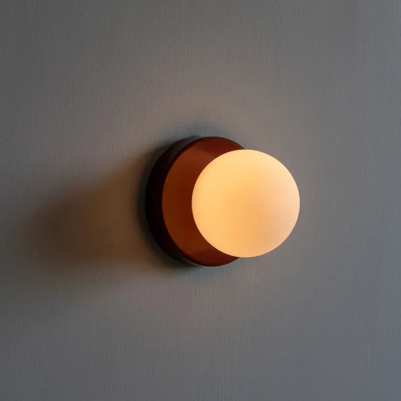Wandlamp Glas Rond Nordisch Minimalistisch G9 LED Zwart Wit Groen Slaapkamer | Sansoti