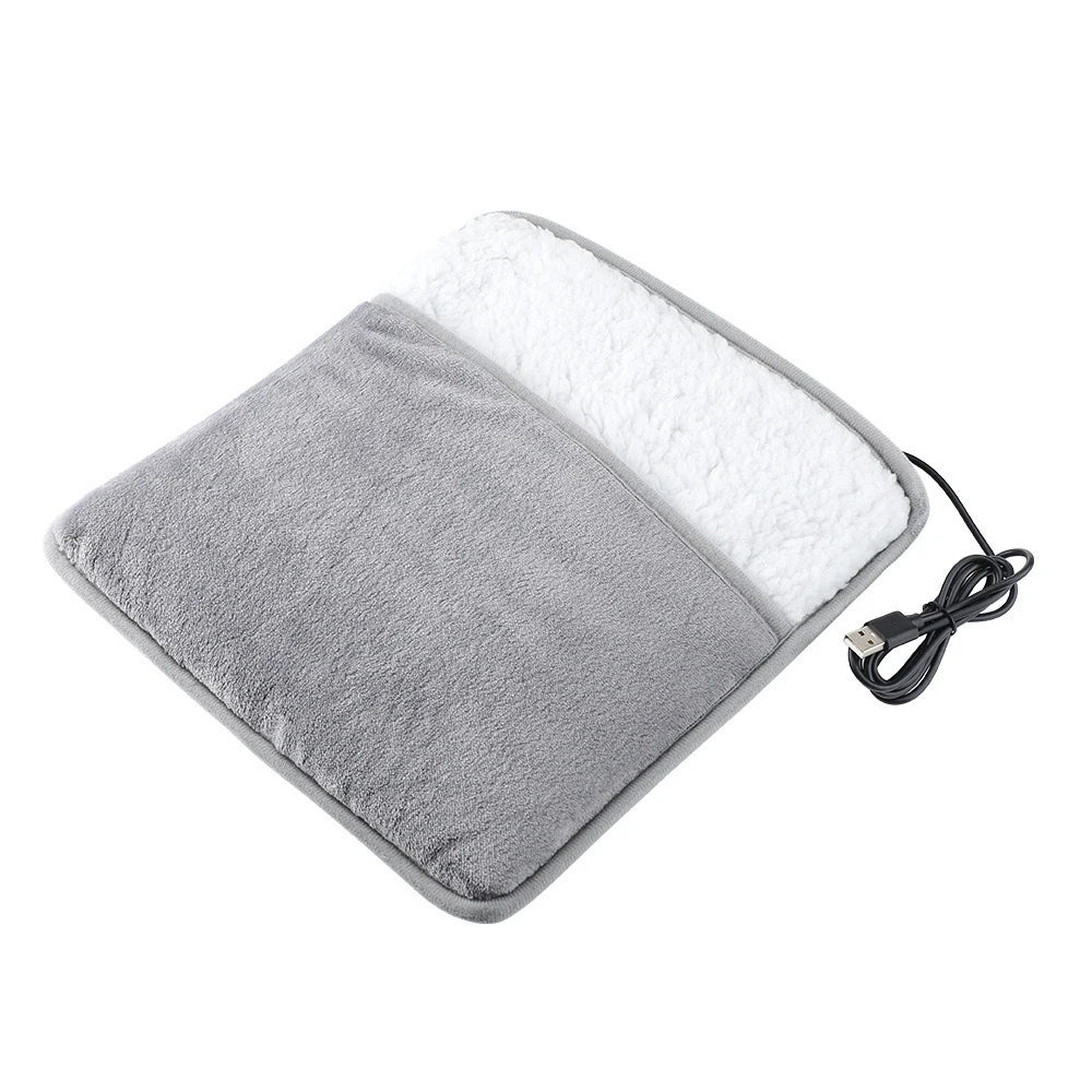 USB Voetenwarmer 50-60°C Flanel Verwarmd Kussen Wasbaar Zachte Voetmat Winter Comfort Warmte Thuiskantoor | Sansoti