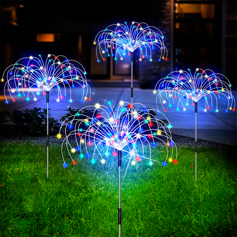 Zonnevuurwerk Tuinlamp 120 LED | Waterdicht IP65 | 8 Verlichtingsmodi | Sansoti